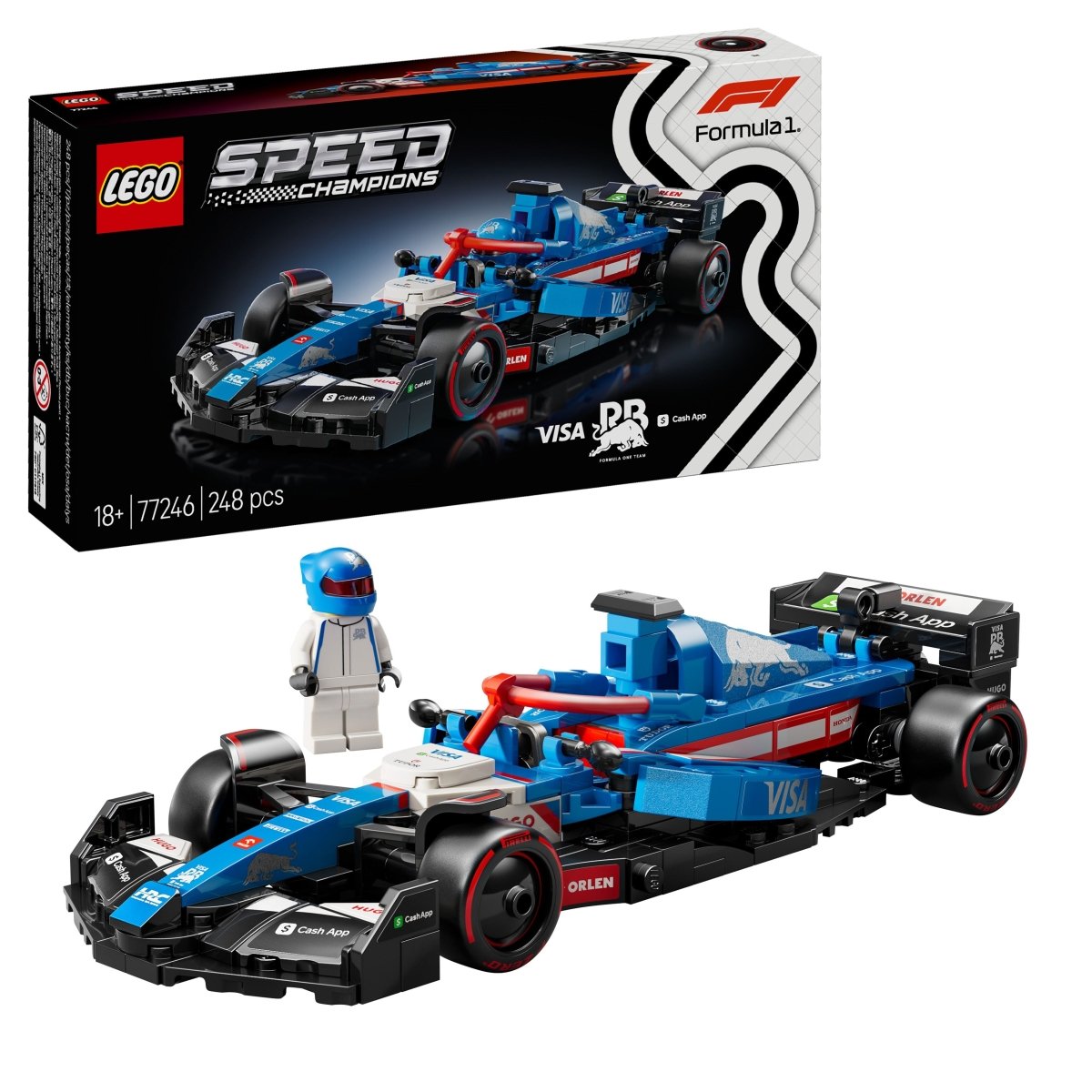 LEGO® Speed Champions Visa Cash App RB VCARB 01 F1® Race Car Vehicle Kit 77246 - Phillips Hobbies