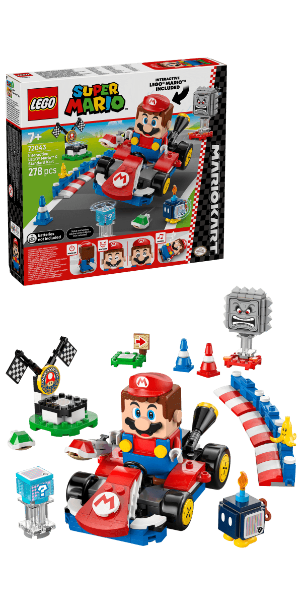 LEGO® Super Mario™: Mario Kart™ – Interactive LEGO® Mario™ & Standard Kart 72043 - Phillips Hobbies