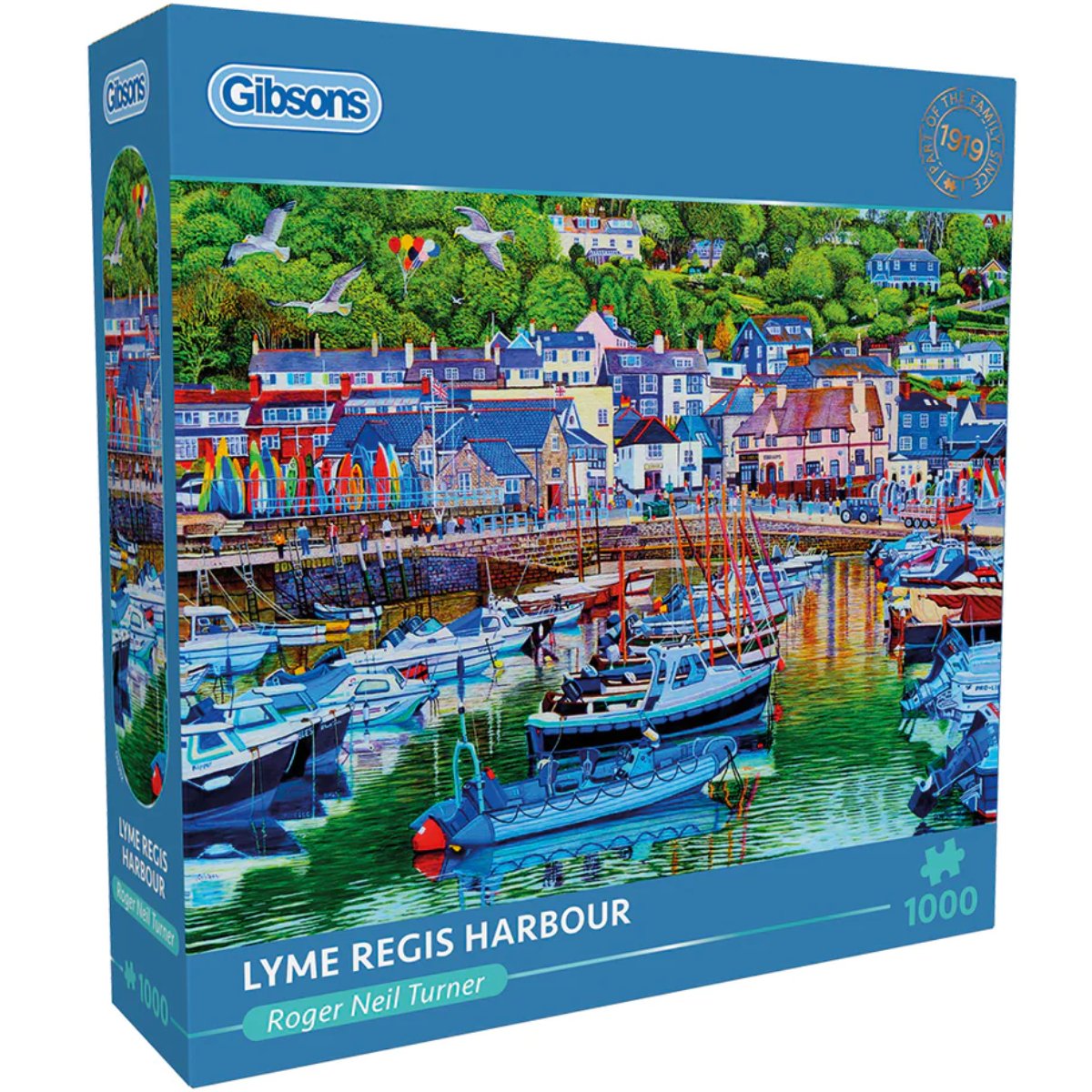 Gibsons Lyme Regis Harbour 1000 Piece Jigsaw Puzzle - Box