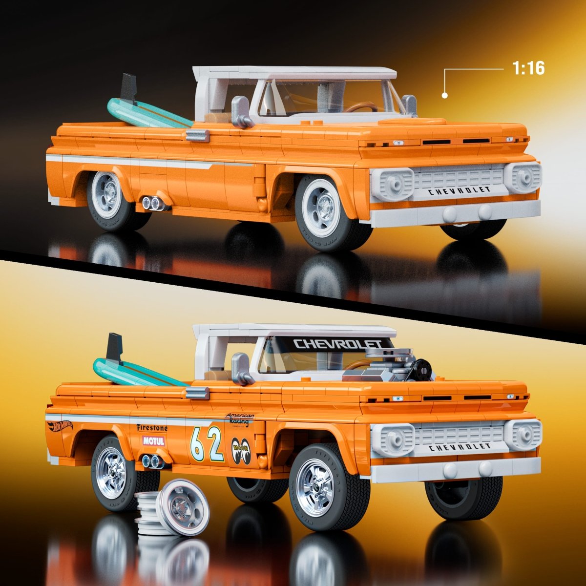 Mattel Brick Shop Hot Wheels Custom '62 Chevy Pickup - Phillips Hobbies