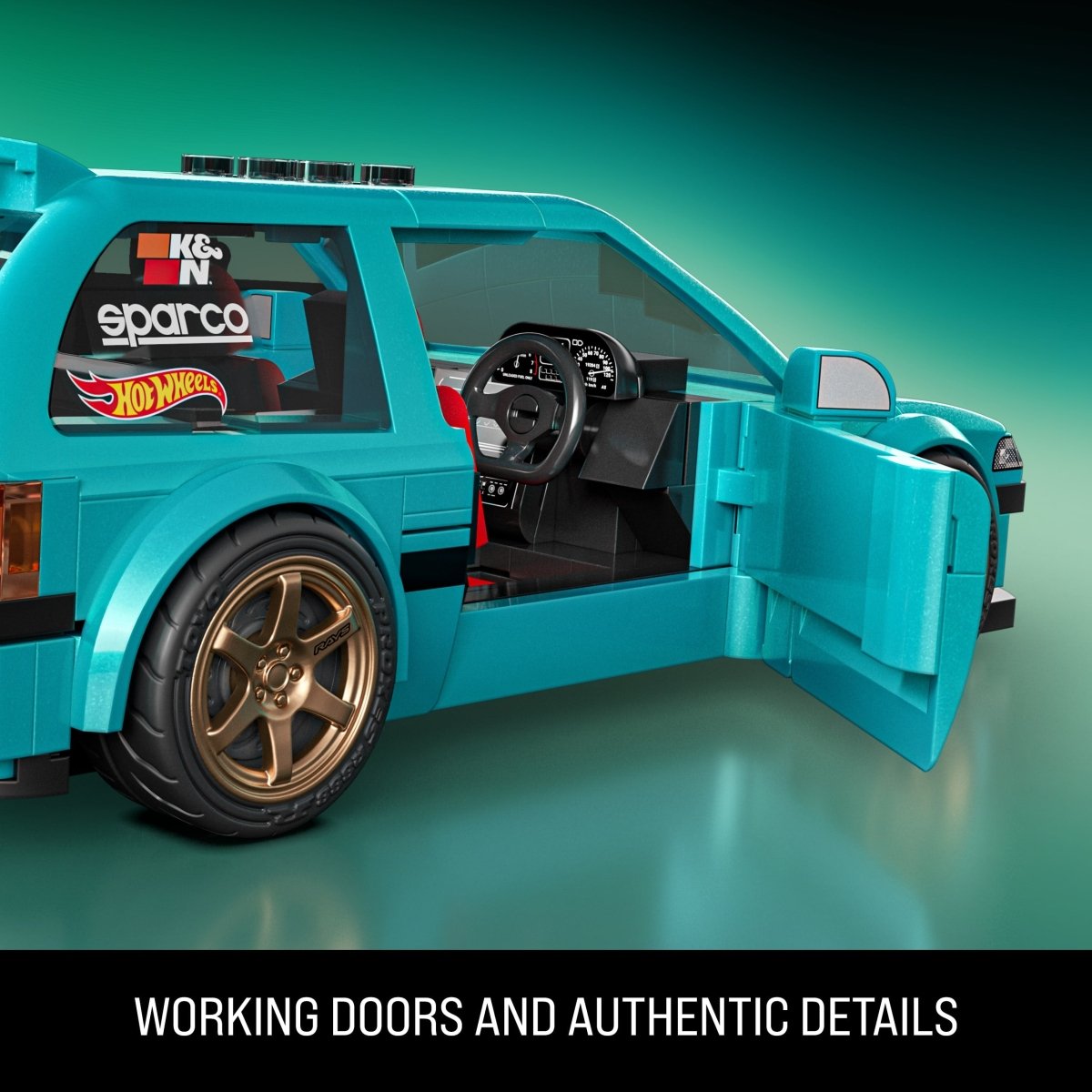 Mattel Brick Shop™ Hot Wheels® Custom '90 Honda Civic EF Building Set - Speed Series - Phillips Hobbies