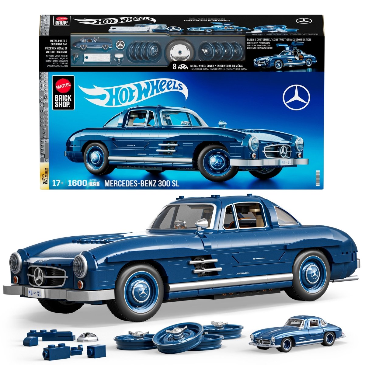 Mattel Brick Shop Hot Wheels Mercedes - Benz 300 SL - Phillips Hobbies