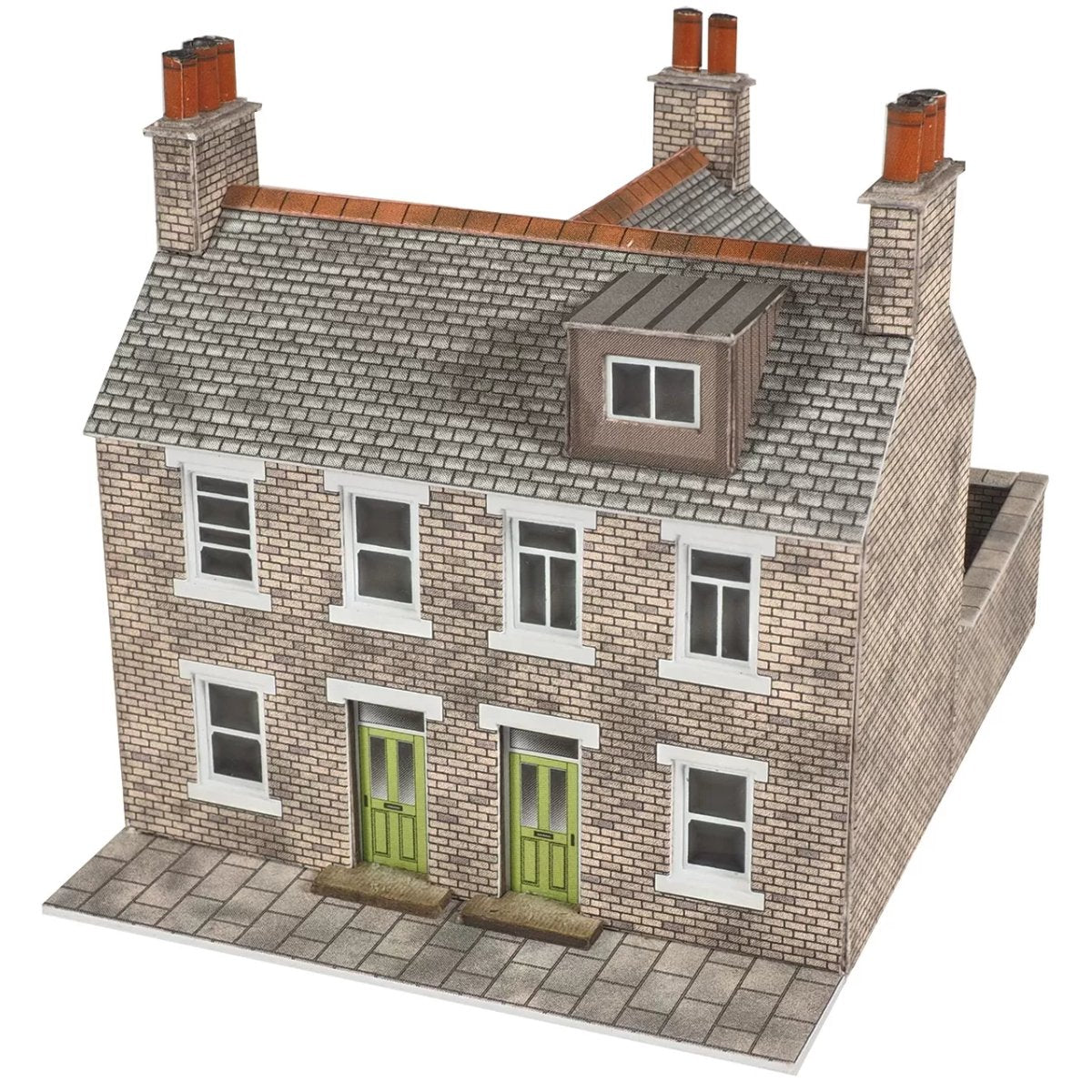 Metcalfe PN104 Terrace Houses in Stone Card Kit - N Gauge - Phillips Hobbies