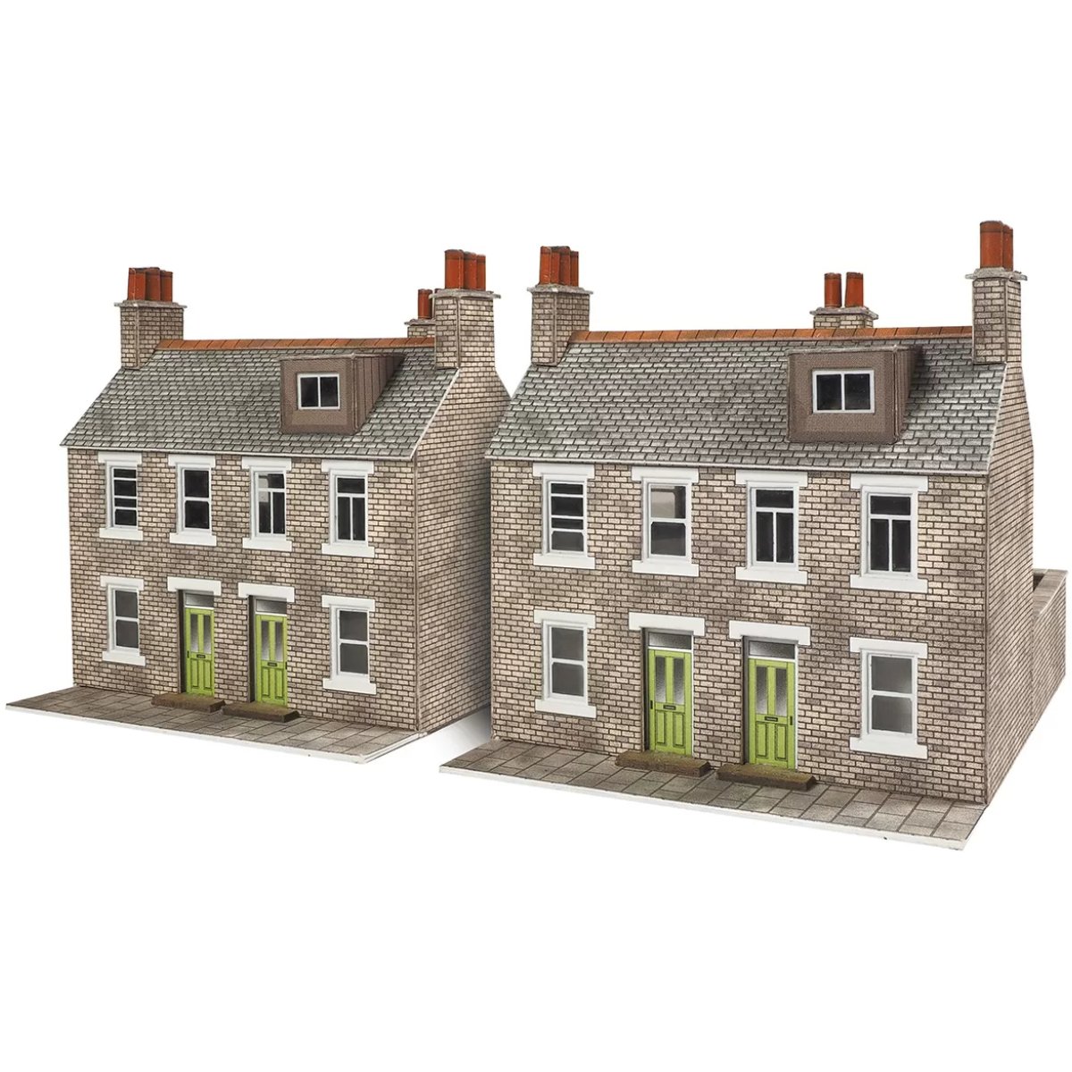 Metcalfe PN104 Terrace Houses in Stone Card Kit - N Gauge - Phillips Hobbies