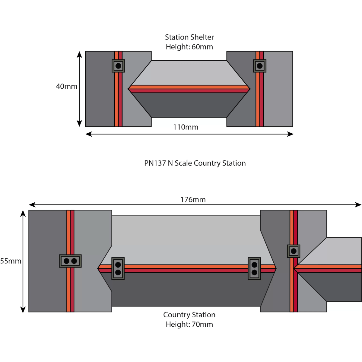 Metcalfe PN137 Country Station Card Kit - N Gauge - Phillips Hobbies