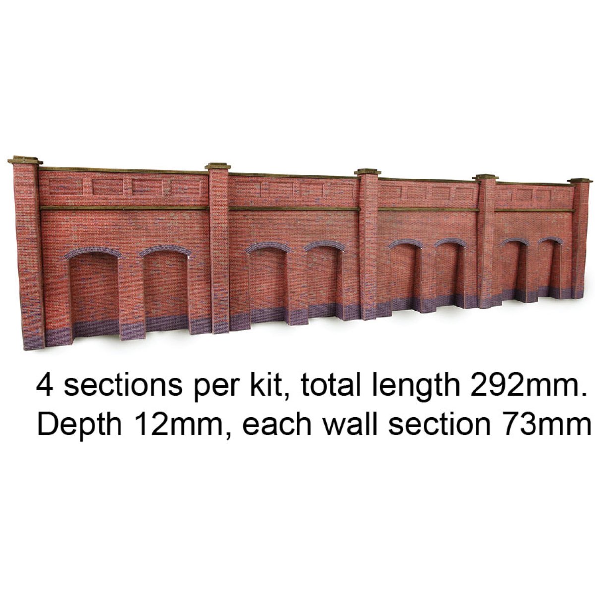 Metcalfe PN145 Retaining Wall in Red Brick Card Kit - N Gauge - Phillips Hobbies