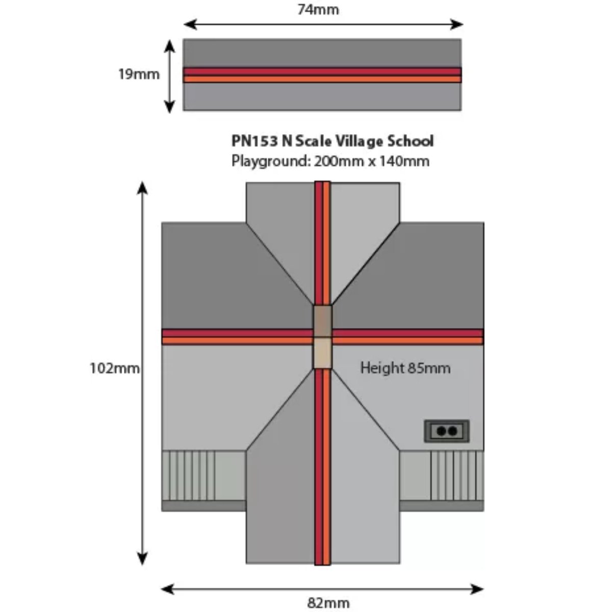 Metcalfe PN153 Village School Card Kit - N Gauge - Phillips Hobbies
