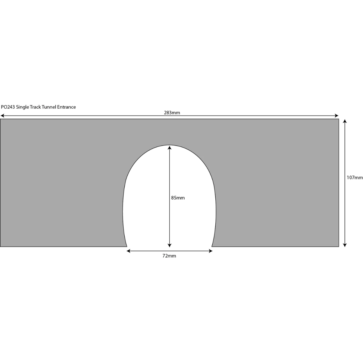 Metcalfe PO243 Single Track Tunnel Entrances Card Kit - 00/H0 Scale - Phillips Hobbies