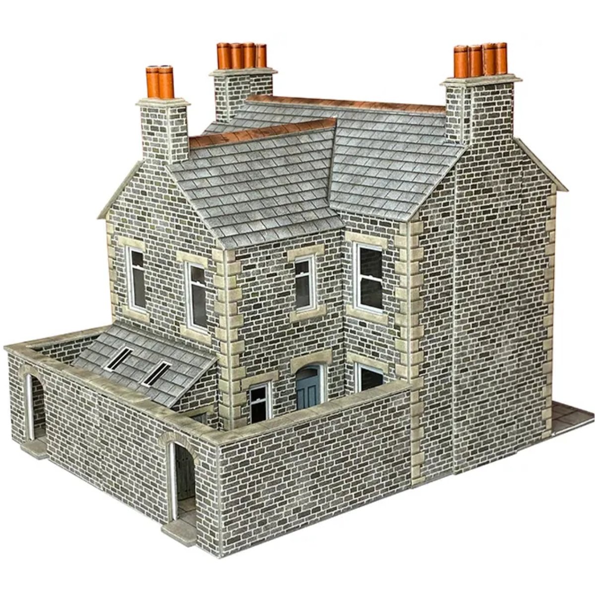 Metcalfe PO301 Terraced Houses (Stone) Card Kit - 00/H0 Gauge - Phillips Hobbies