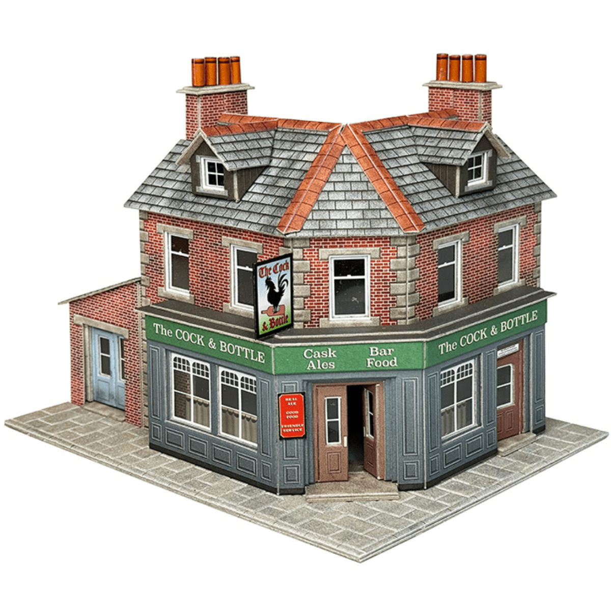Metcalfe PO308 Brick Corner Shop / Pub Card Kit - 00/HO Gauge - Phillips Hobbies