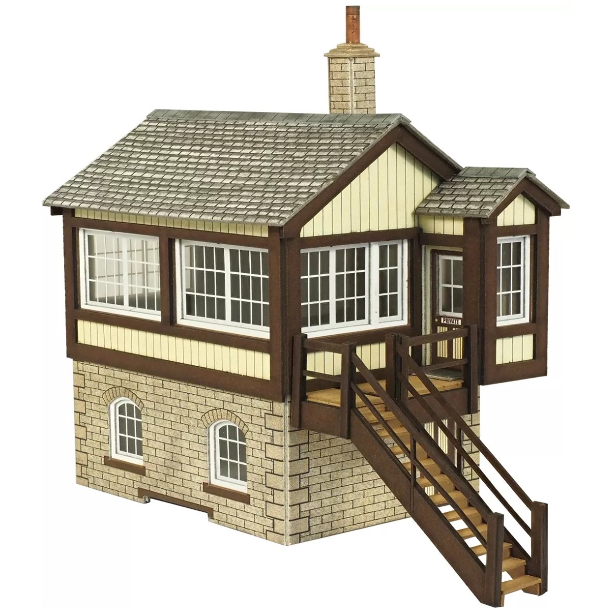 Metcalfe PO330 G.W.R. Signal Box Kit Card Kit - 00/H0 Scale - Phillips Hobbies