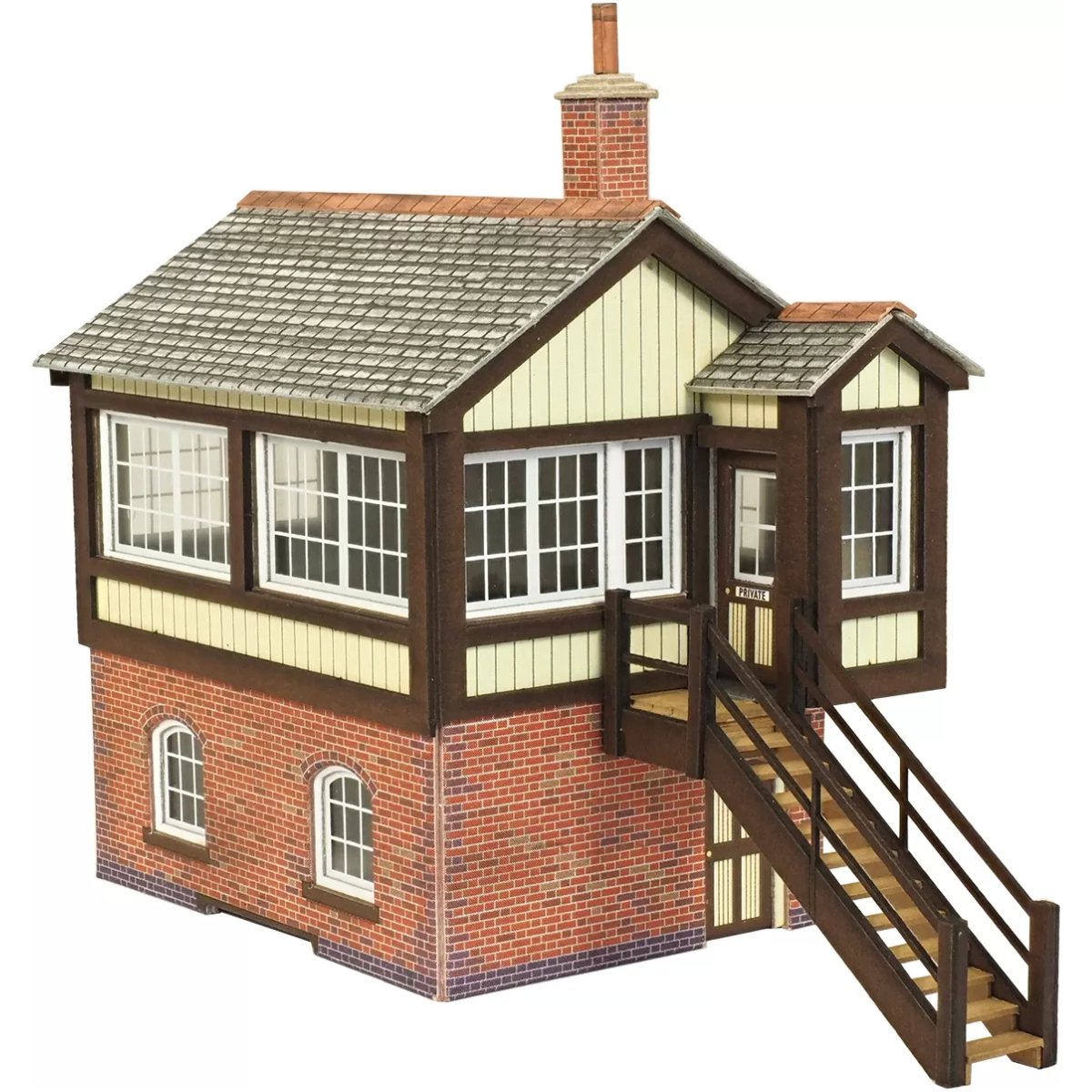 Metcalfe PO330 G.W.R. Signal Box Kit Card Kit - 00/H0 Scale - Phillips Hobbies