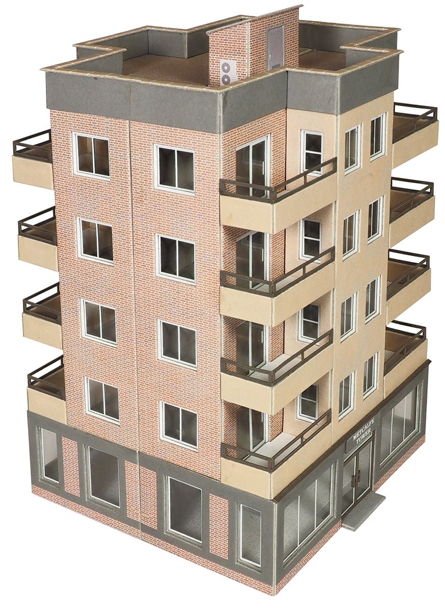 Metcalfe PO360 Low Relief Tower Block Card Kit - 00/H0 Gauge - Phillips Hobbies