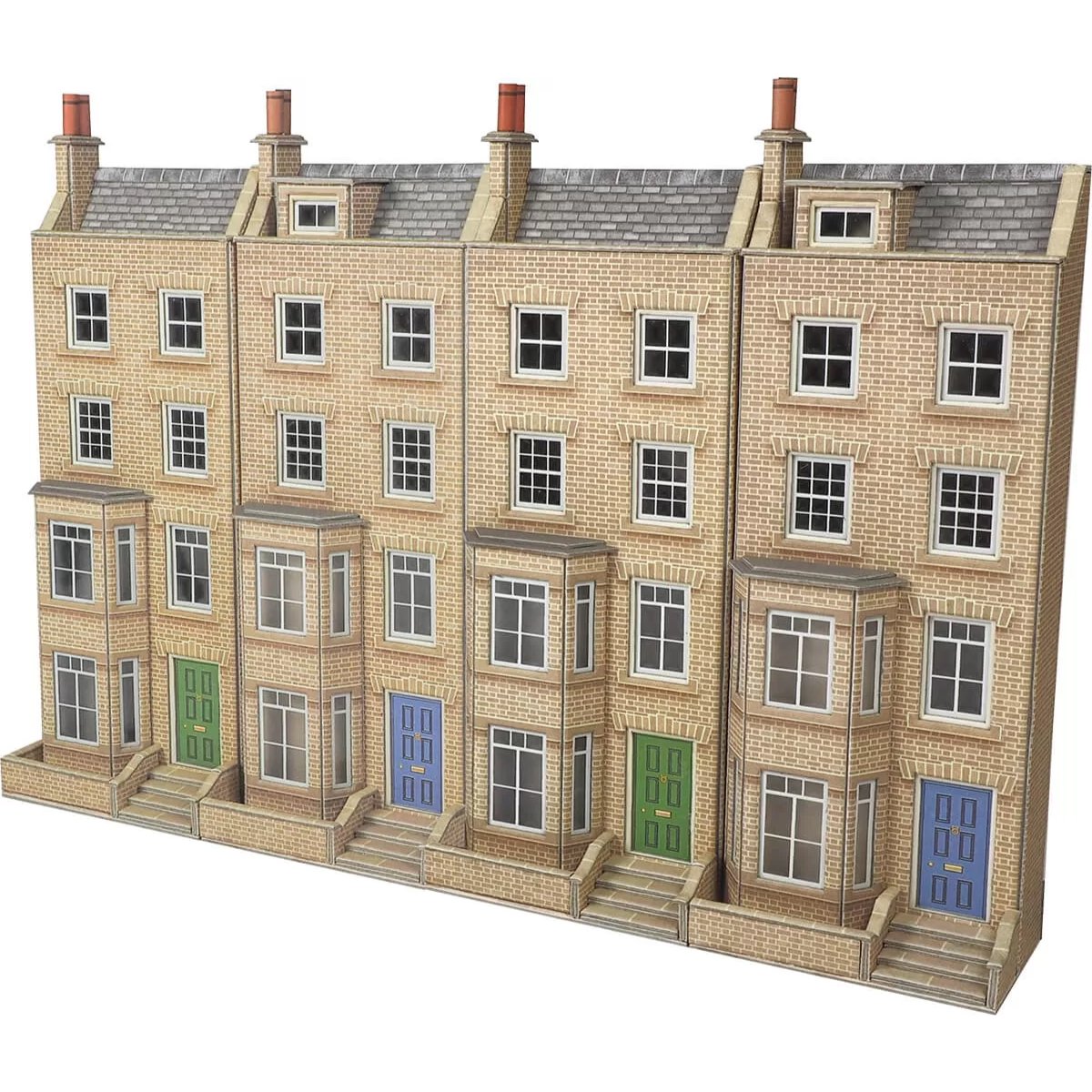 Metcalfe PO373 Low Relief Town House Card Kit - 00/H0 Gauge - Phillips Hobbies