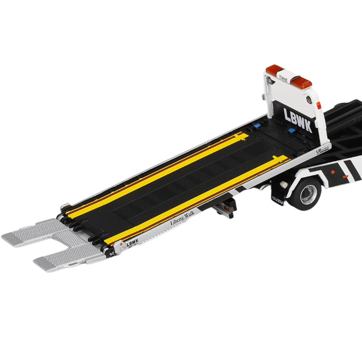 Mini GT Isuzu N-Series Vehicle Transporter LBWK White (1:64 Scale)