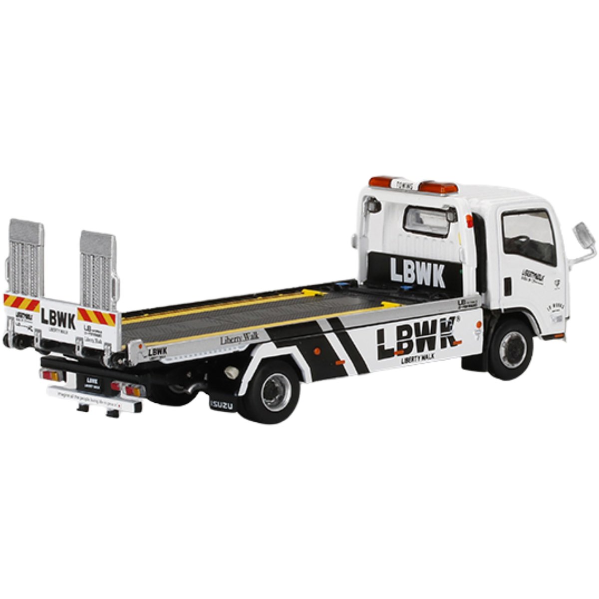 Mini GT Isuzu N-Series Vehicle Transporter LBWK White (1:64 Scale)