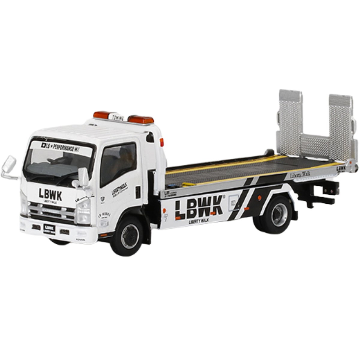 Mini GT Isuzu N-Series Vehicle Transporter LBWK White (1:64 Scale)
