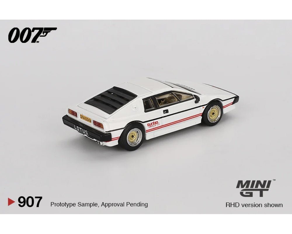 Mini GT James Bond (For Your Eyes Only Movie) Lotus Esprit Turbo White (RHD) - 1:64 Scale - Phillips Hobbies