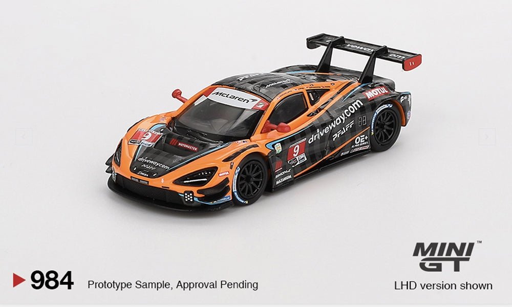 Mini GT McLaren 720S GT3 Evo Pfaff Motorsports 2024 IMSA Daytona 24 Hrs (LHD) - 1:64 Scale - Phillips Hobbies