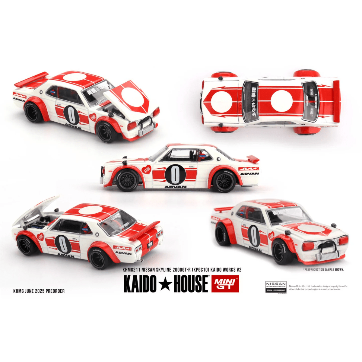 Mini GT Nissan Skyline 2000GTR (KPGC10) Kaido Works V2 - 1:64 Scale Model - Phillips Hobbies