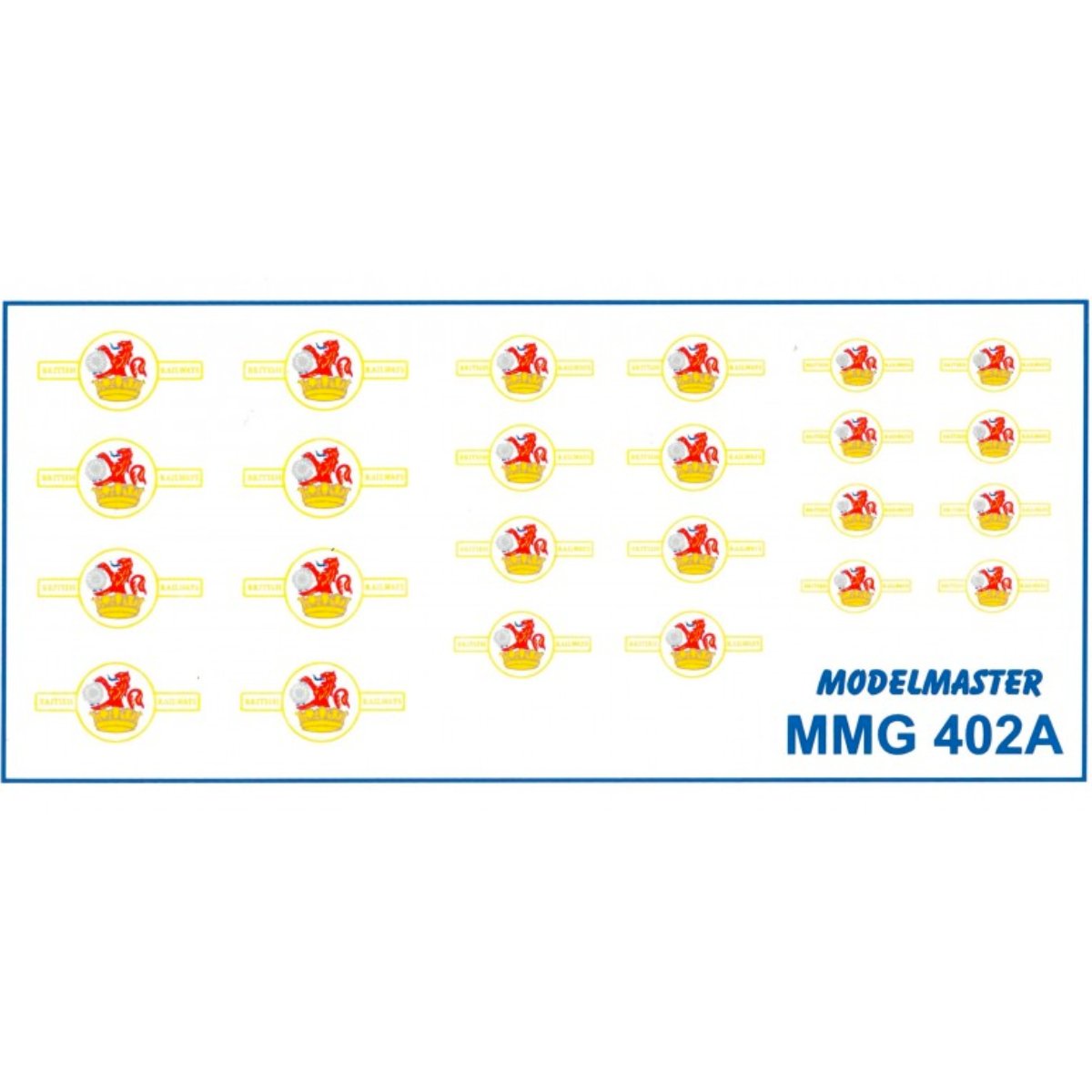 Modelmaster G402A British Railways Loco Crests (1956-1968) 12 Pairs