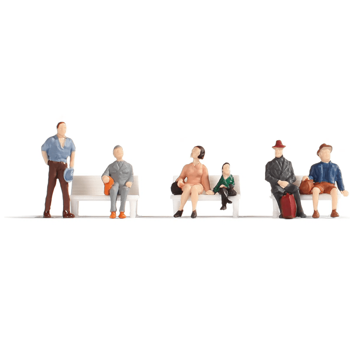 Noch 18116 Seated Passengers (6) Figure Set - HO / OO Gauge - Phillips Hobbies