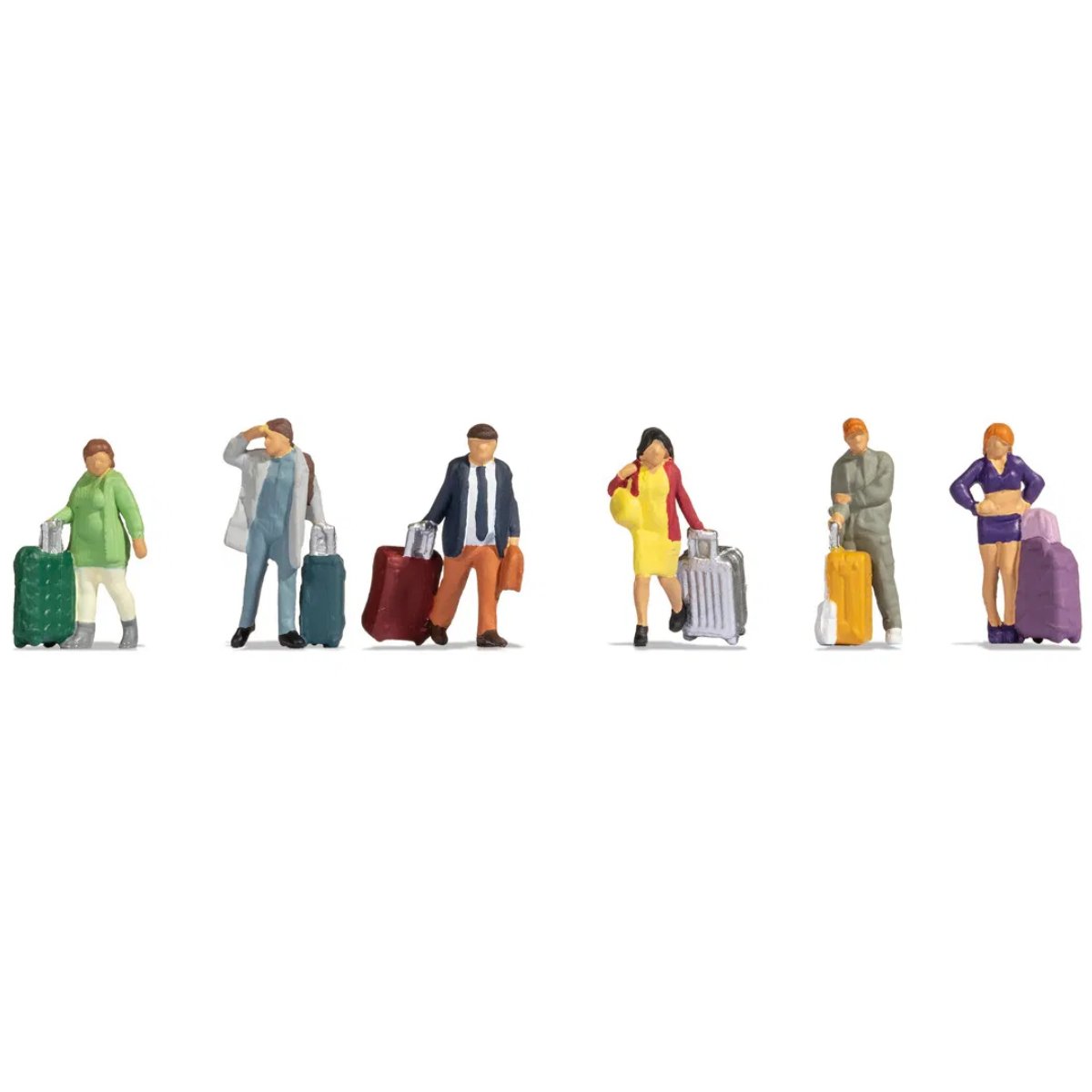 Noch Passengers With Luggage (6) Figures Set - OO/HO Gauge - Phillips Hobbies