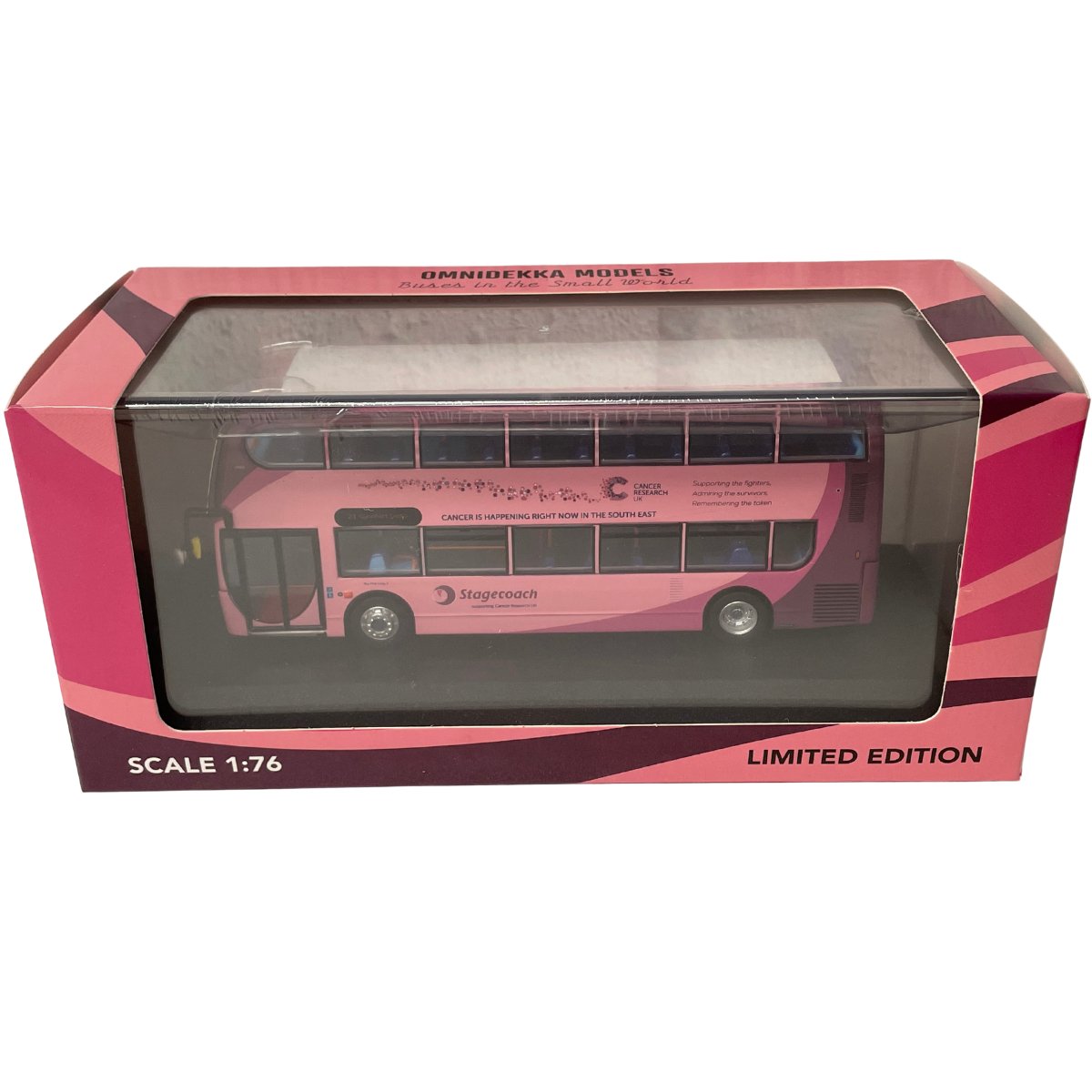 Omnidekka Models OM3B Stagecoach Enviro400 Cancer Research - 21 Gunwharf Quays - Phillips Hobbies