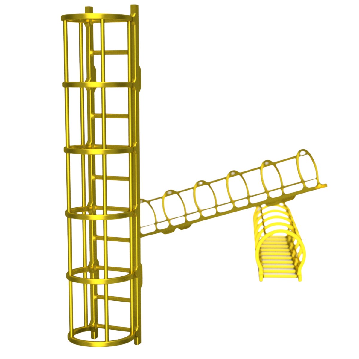 OO Gauge Industrial Ladders x3 Unpainted - Rusty Rails Modelling