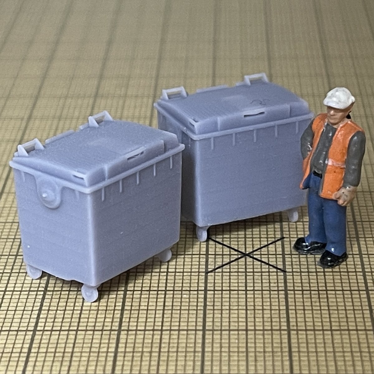 OO Gauge Large Bins x5 Unpainted - Rusty Rails Modelling