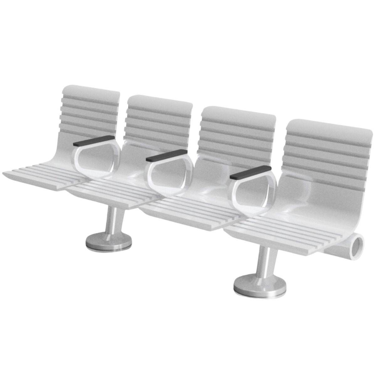 OO Gauge Modern Benches x3 Unpainted - Rusty Rails Modelling