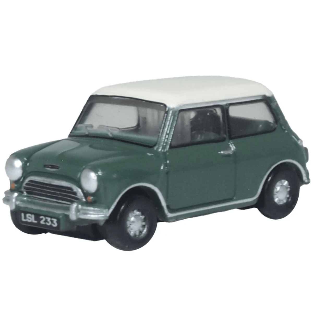 Oxford Diecast 120MN003 Mini Almond Green/Old English White - TT:120 Scale - Phillips Hobbies