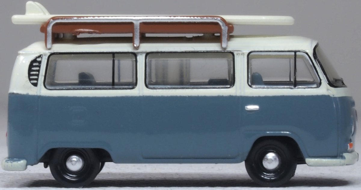 Oxford Diecast 120VW003 VW T2 Bus/Surfboards Fiord Blue/Arcona White - TT:120 Scale - Phillips Hobbies