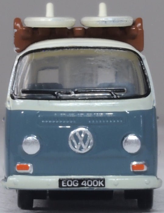 Oxford Diecast 120VW003 VW T2 Bus/Surfboards Fiord Blue/Arcona White - TT:120 Scale - Phillips Hobbies