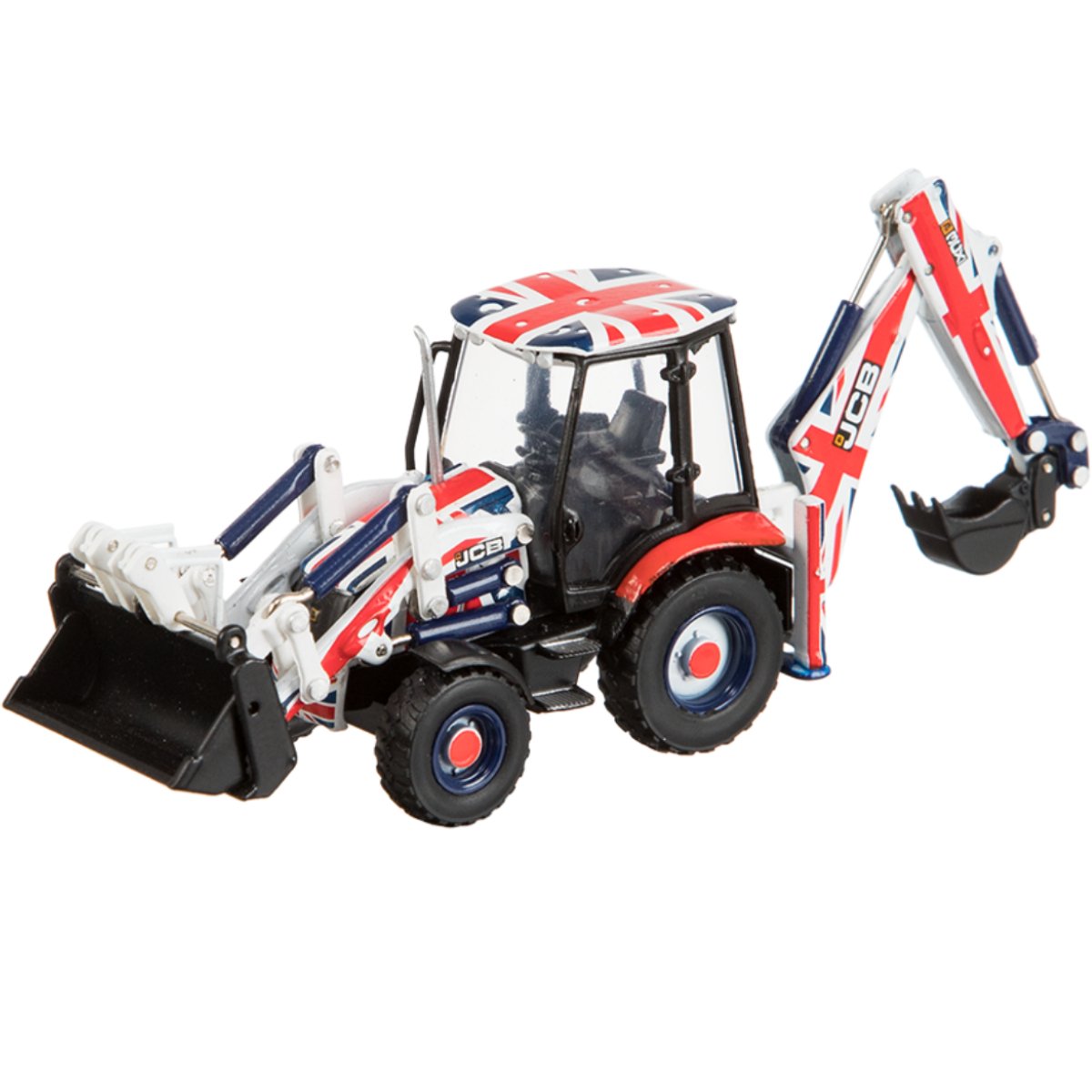 Oxford Diecast 763CX002 JCB 3CX Eco Backhoe Loader Union Jack Livery - Phillips Hobbies