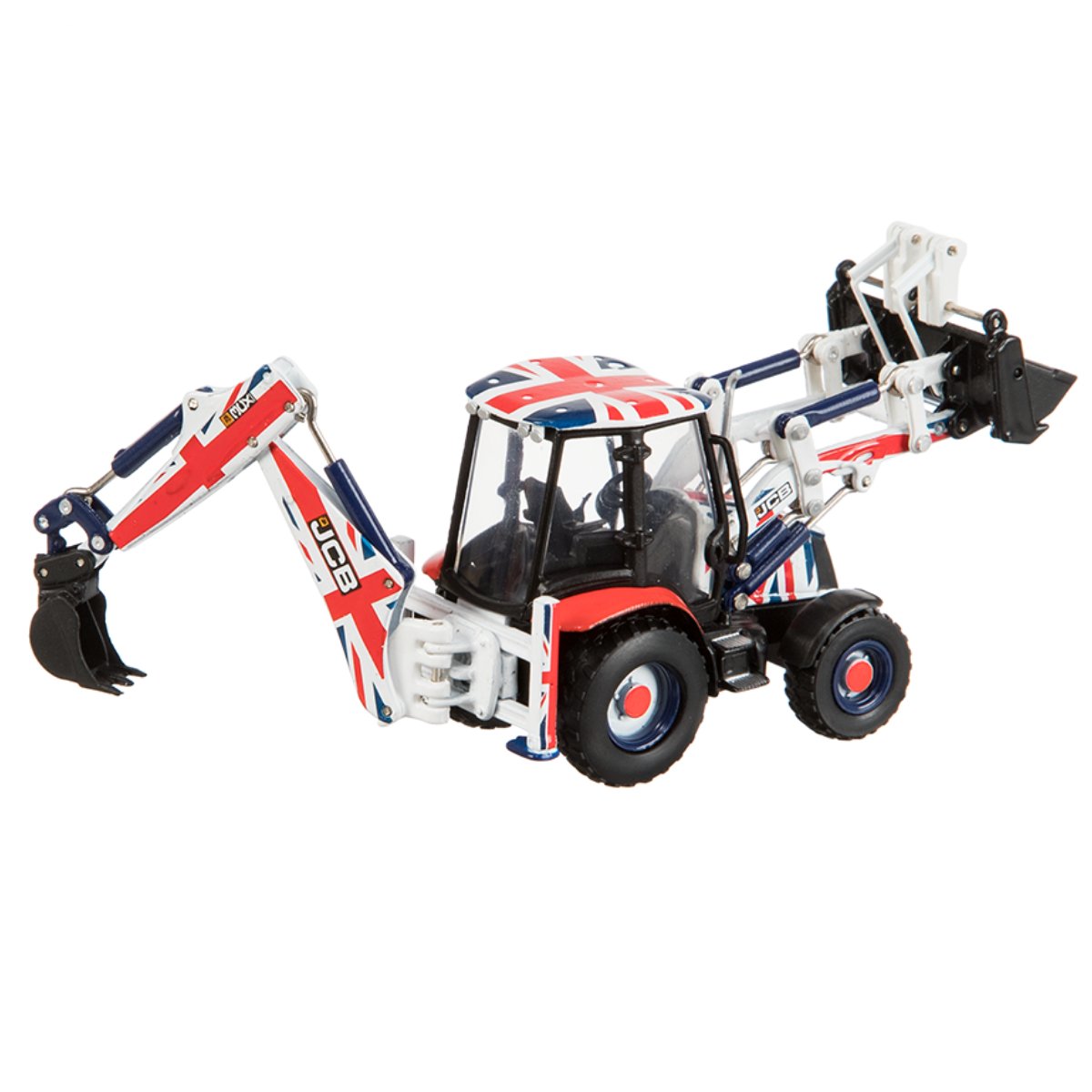 Oxford Diecast 763CX002 JCB 3CX Eco Backhoe Loader Union Jack Livery - Phillips Hobbies