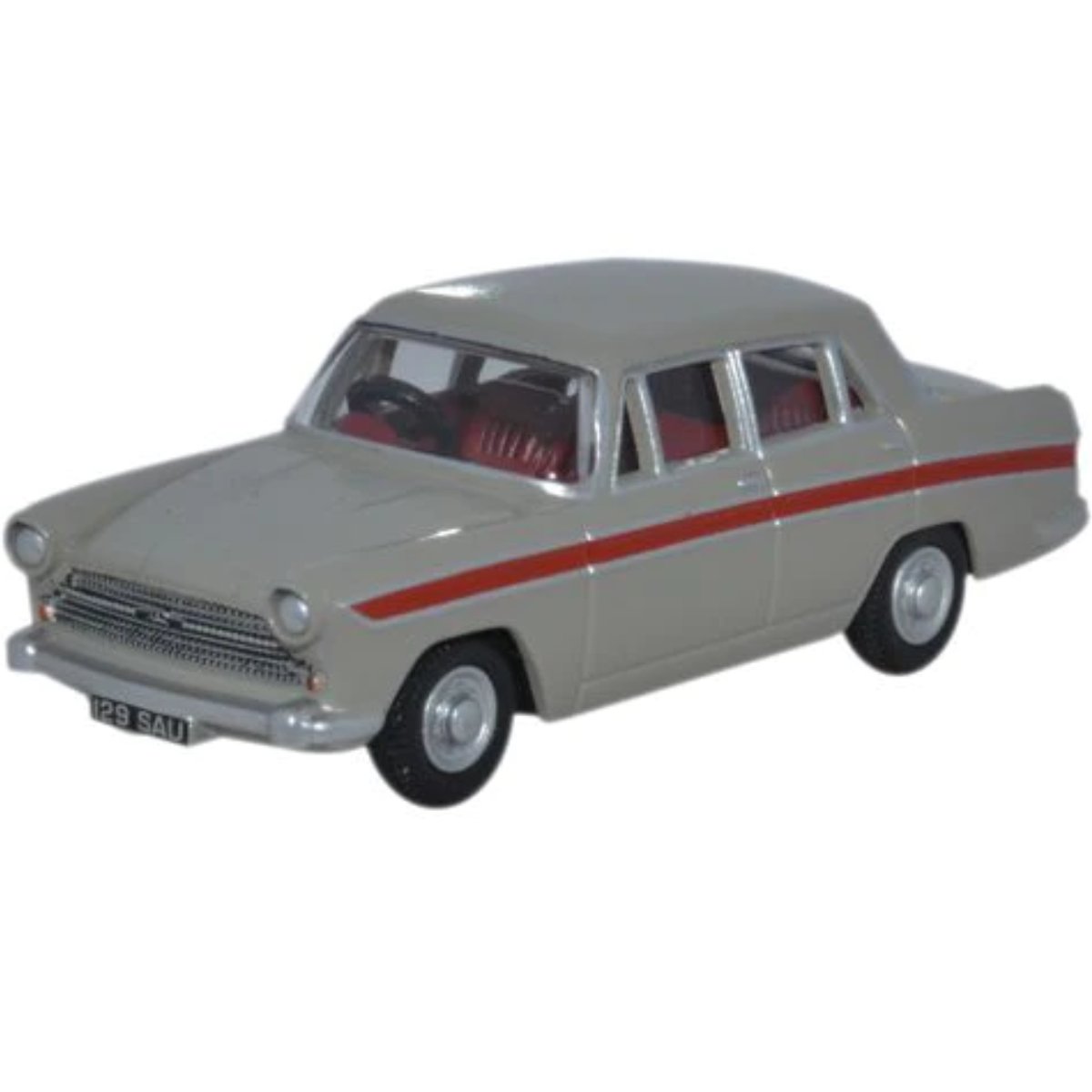Oxford Diecast 76ACF002 Austin Cambridge Armadillo Beige & Red - Phillips Hobbies