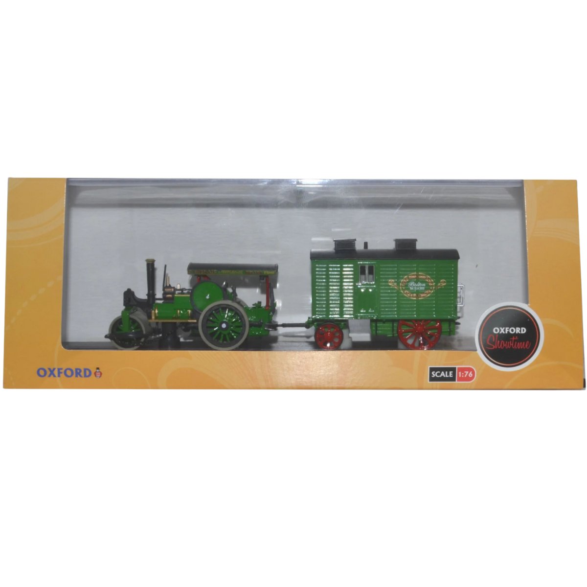 Oxford Diecast 76APR004 Fred Dibnah Aveling & Porter Road Roller (Betsy) & Wagon - Phillips Hobbies