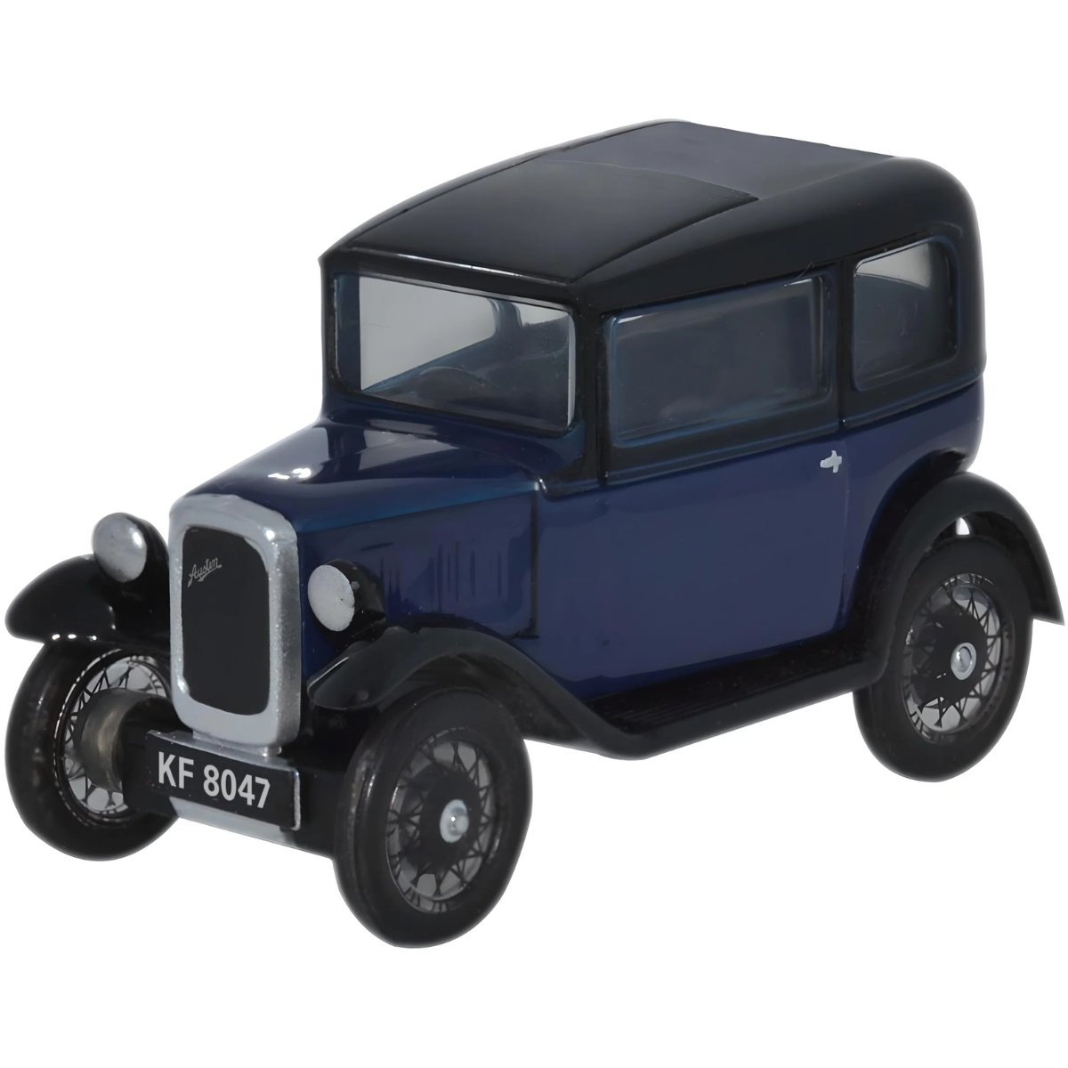 Oxford Diecast 76ASS002 Austin Seven RN Saloon Light Royal Blue - Phillips Hobbies