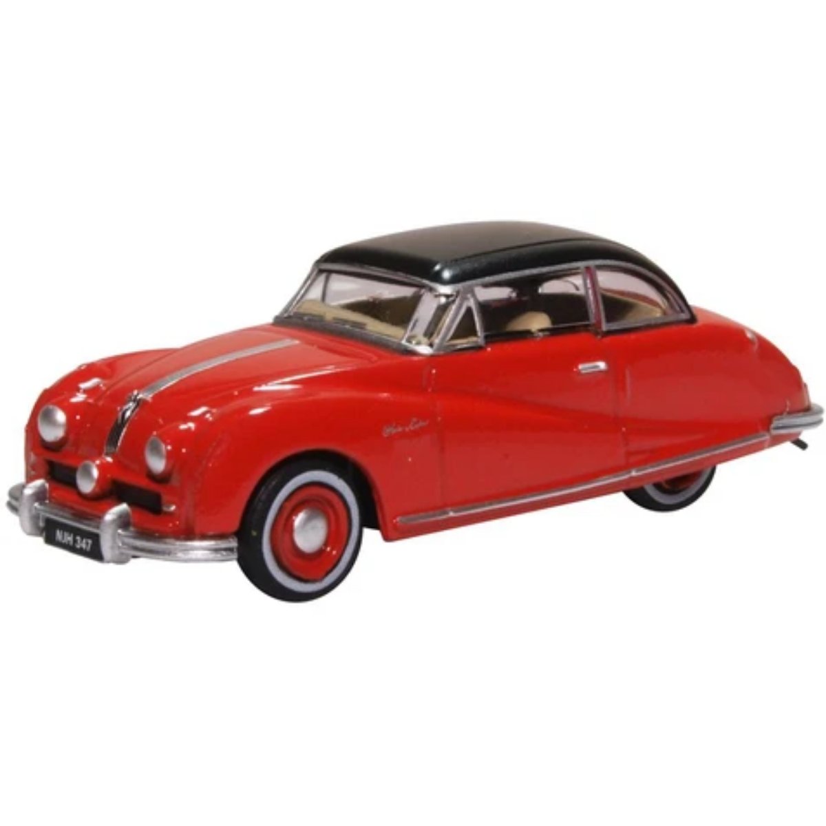 Oxford Diecast 76ATL005 Austin Atlantic Saloon Ensign Red - Phillips Hobbies