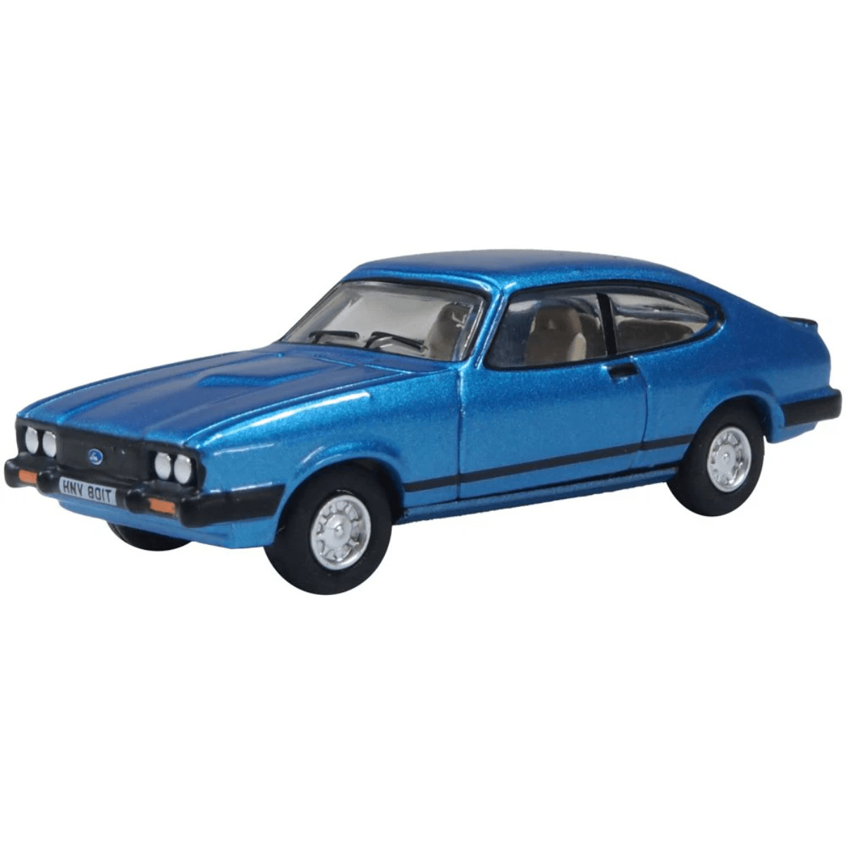 Oxford Diecast 76CAP010 Ford Capri MkII Cosmos Blue Metallic - 1:76 Scale - Phillips Hobbies