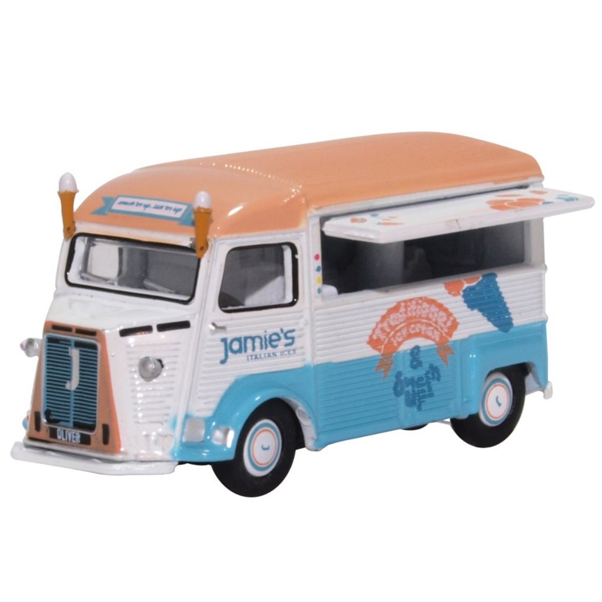 Oxford Diecast 76CIT001 Citroen H Catering Van - Jamie's Ices - Phillips Hobbies