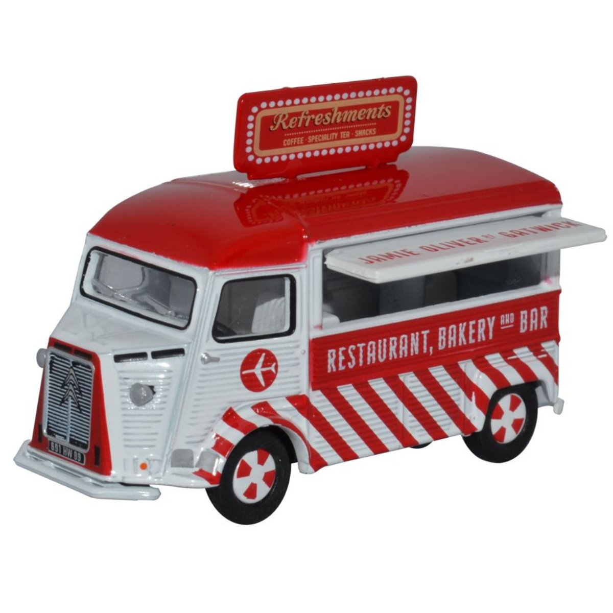 Oxford Diecast 76CIT002 Citroen H Catering Van Jamie Oliver at Gatwick - Phillips Hobbies