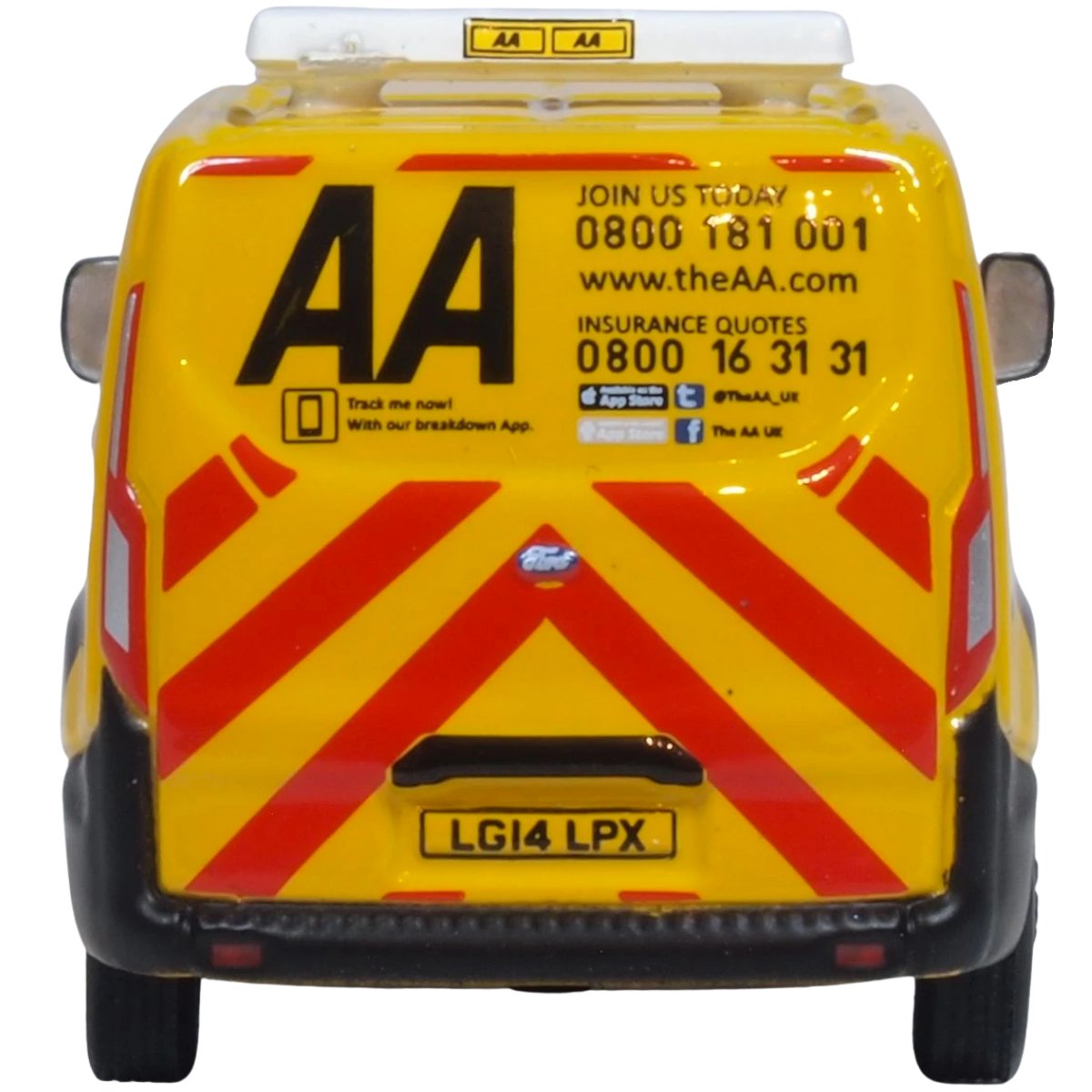 Oxford Diecast 76CUS001 Ford Transit Custom AA - 1:76 Scale Model