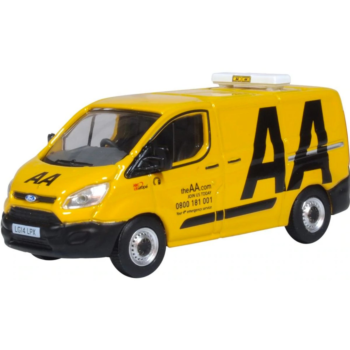 Oxford Diecast 76CUS001 Ford Transit Custom AA - 1:76 Scale Model
