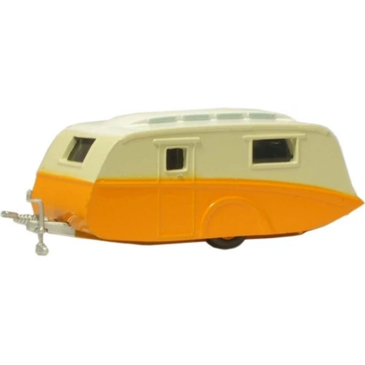 Oxford Diecast 76CV001 Orange/CreamCaravan - 1:76 Scale Model