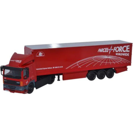 Oxford Diecast 76DAF002 DAF 85 2 Axle 40ft Box Trailer Parcelforce