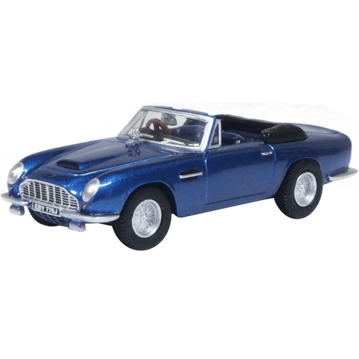 Oxford Diecast 76DB6001 Aston Martin DB6 MkII Volante Seychelles Blue (King Charles III) - 1:76 Scale Model - Phillips Hobbies