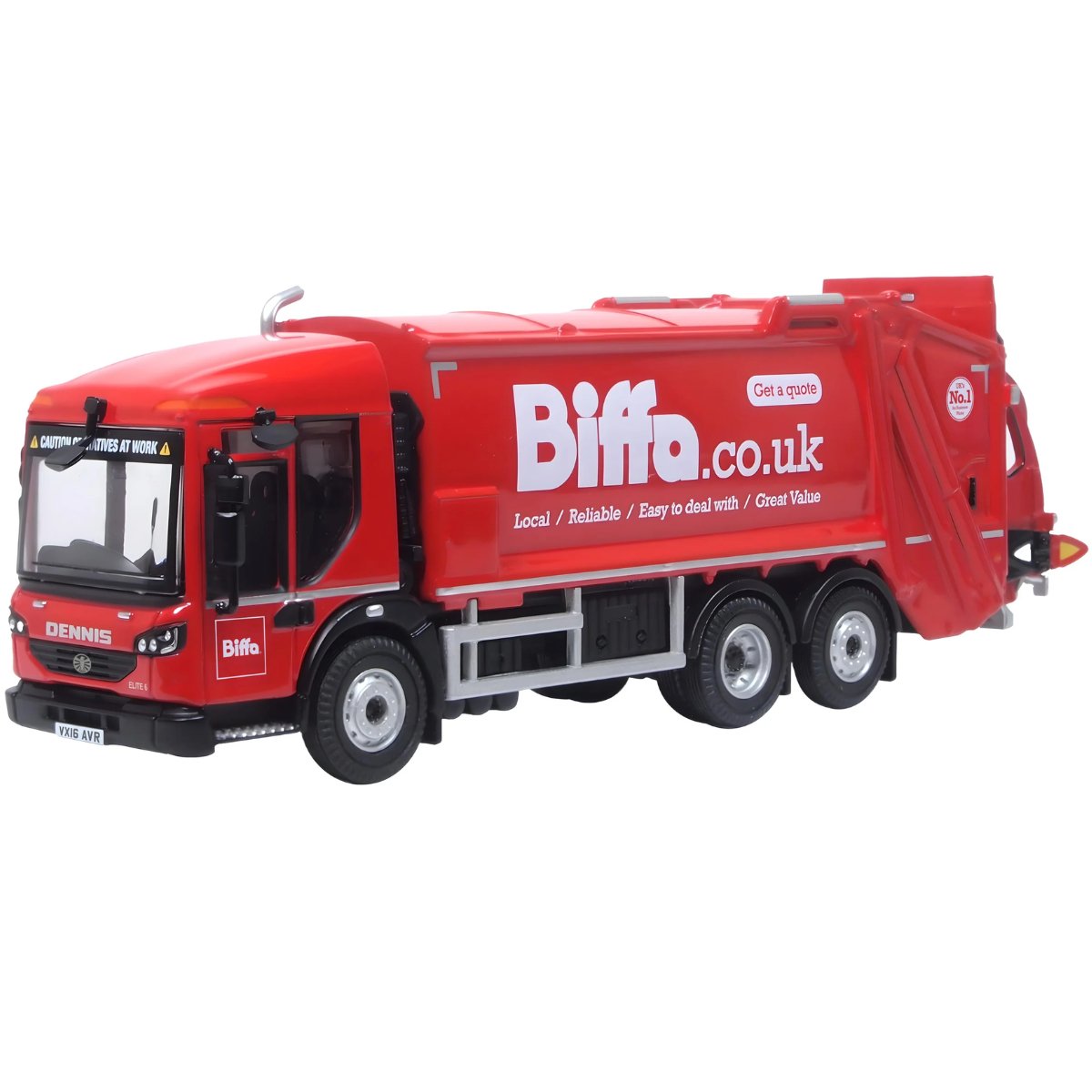 1:76 Scale Refuse Truck from Oxford Diecast. Livery Biffa