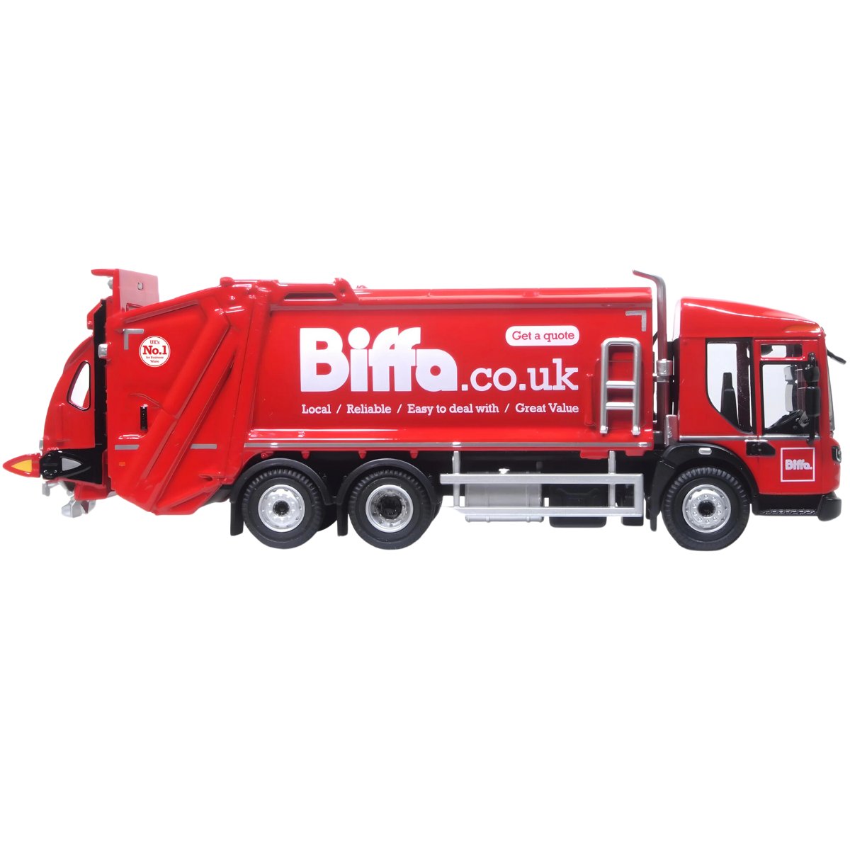1:76 Scale Refuse Truck from Oxford Diecast. Livery Biffa